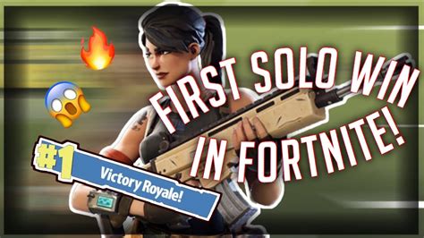 My First Solo Win In Fortnite Youtube