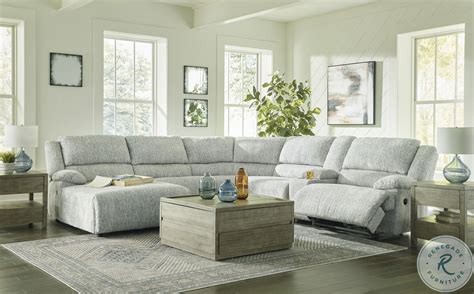 Mcclelland Gray 6 Piece Reclining Sectional With Laf Chaise From Ashley