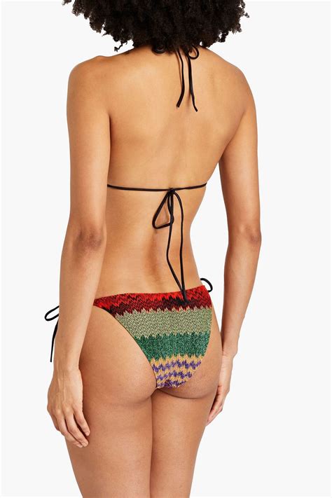 MISSONI Crochet Knit Triangle Bikini THE OUTNET