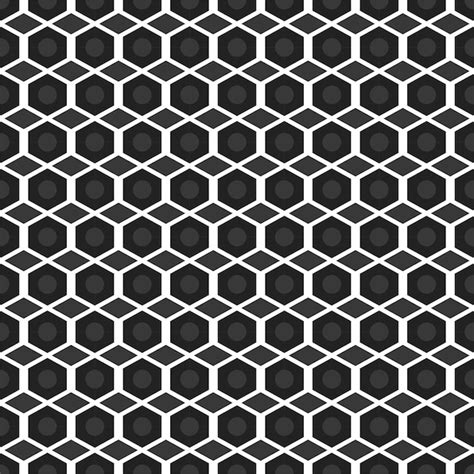 Vetor De Padr O Hexagonal Preto E Branco Vetor Premium