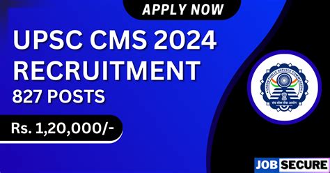 UPSC CMS 2024 RECRUITMENT Job Secure