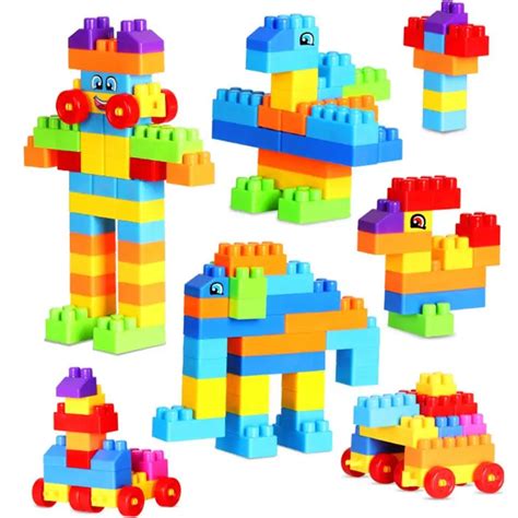 110pcs Plastic Kids Model Building Brick Kits Baby Early Educational Match Block Game Child ...