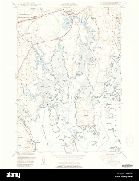 Maine Usgs Historical Map Harrington Restoration