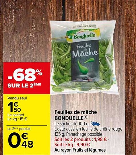 Promo Feuilles De M Che Bonduelle Chez Carrefour Icatalogue Fr