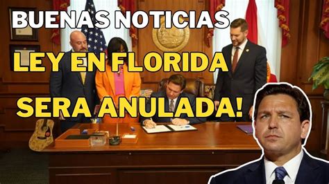 la ley anti inmigrante de FLORIDA será CONGELADA ante el Senado de EEUU