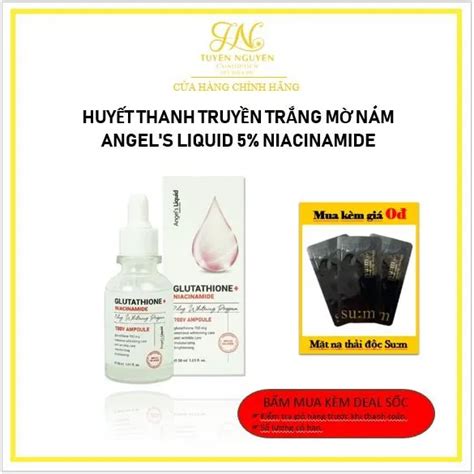 Huyết thanh truyền trắng mờ nám Angel s Liquid 5 Niacinamide Lazada vn