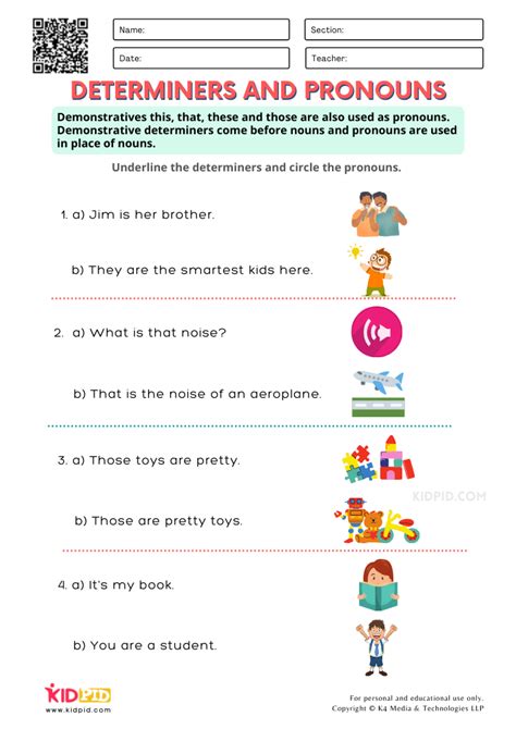 Demonstrative Determiners Printable Worksheets For Grade Kidpid