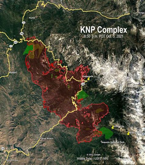 Knp Complex Map 850 Pm Oct 5 2021 Wildfire Today