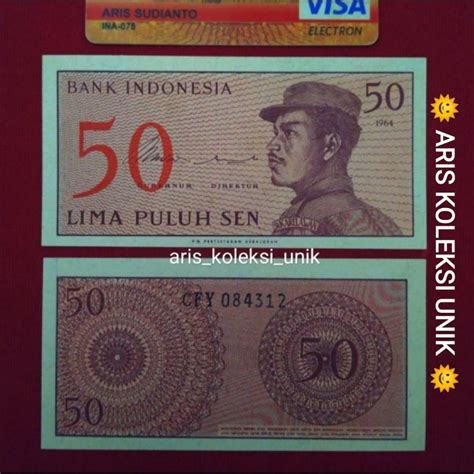 Jual Uang Kuno 50 Sen Tahun 1964 Seri Sukarelawan Dwikora Kondisi Unc