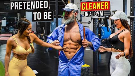 Watch Girls Epic Reactions When A Crazy Cleaner Takes Over The Gym