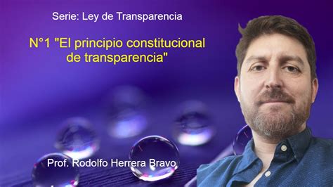 01 Principio Constitucional De Transparencia Youtube