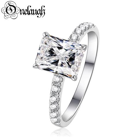 Onelaugh Luxury 7x9mm 3ct D Color Radiant Cut Moissanite Engagement