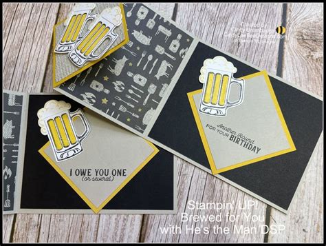 Stampin UP Brewed For You Diamond Flip Fun Fold Video Tutorial In