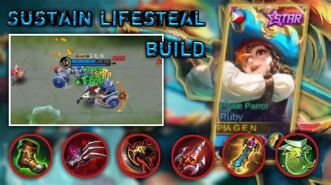 ULTRA SUSTAIN LIFESTEAL RUBY RUBY BEST BUILD MLBB YouTube