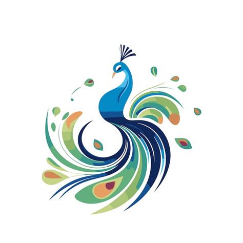 Premium Vector Peacock Logo Vector Template Colorful Peacock Bird Logo