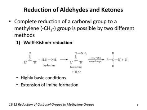 Reduction Of Aldehydes And Ketones