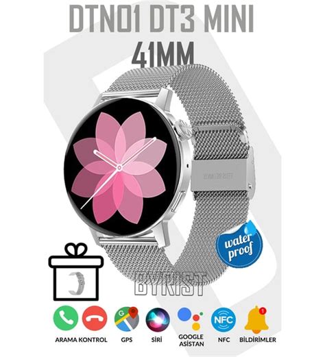 Watch Classic 41mm Series Dtno1 Dt3 Mini Gps Nfc Siri Destekli Yuvarlak