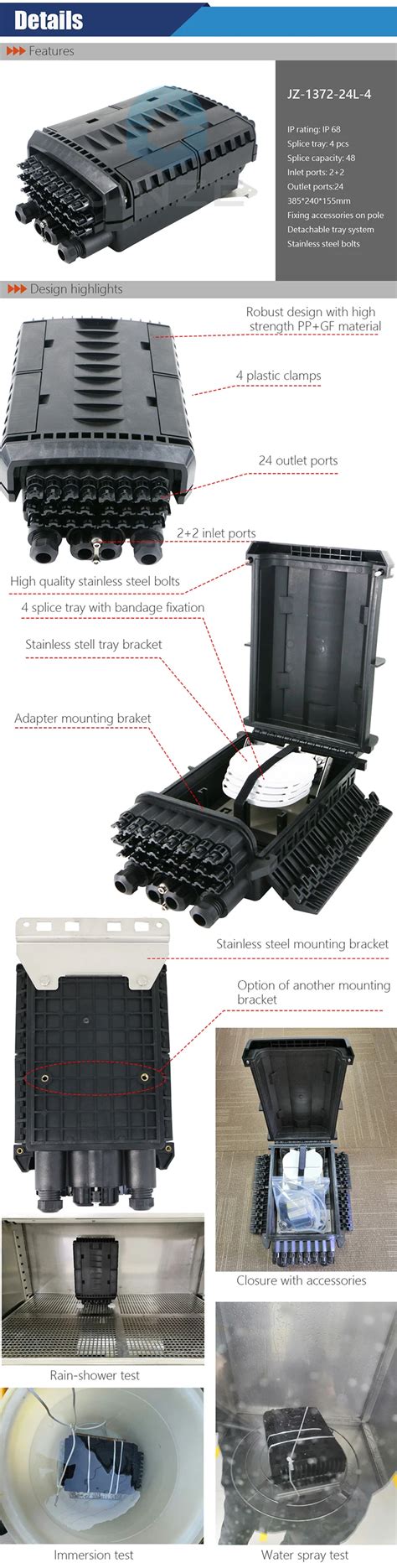 Factory Supply Manhole Ip Enclosure Core Pole Mounting Termination