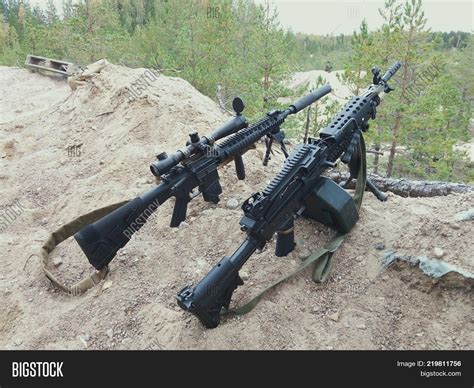 Assault Rifle Machine Image And Photo Free Trial Bigstock