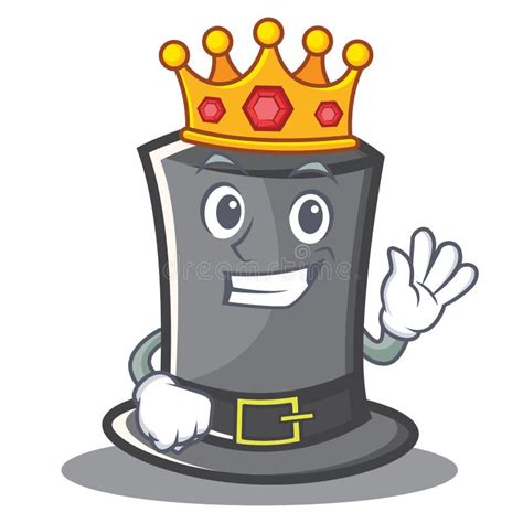 King Thanksgiving Hat Character Cartoon Stock Vector Illustration Of