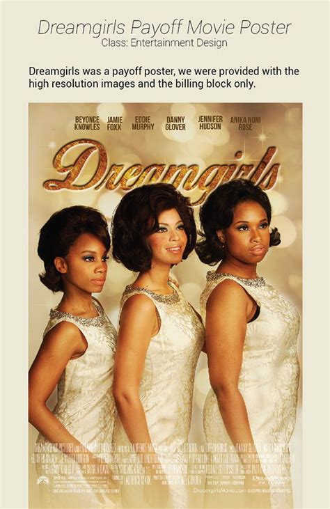 Dreamgirls Movie Poster on Behance Cinema Movies, Musical Movies, Best ...