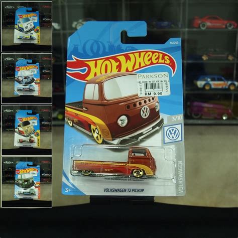 Hot Wheels Volkswagen T Pickup Orange White Blue Cream Lite Green