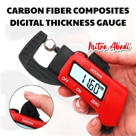 Jual Carbon Fiber Composites Digital Thickness Caliper Micrometer Gauge