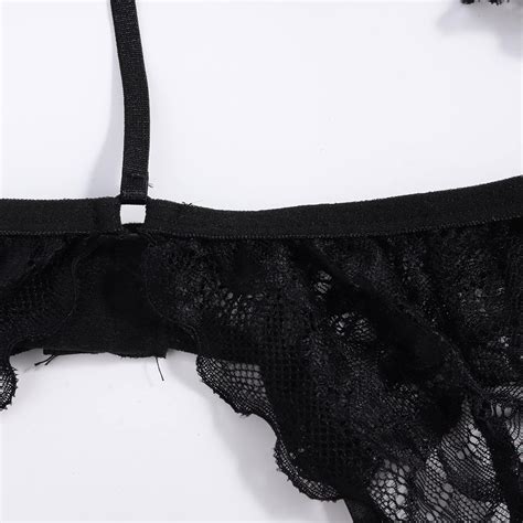 Buy Bra Bandage Lace Hollow Thong Underwear Sexy Wireless Lingerie Sexy