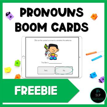 Pronouns Freebie Boom Cards Speech And Language By B S Slp Tpt