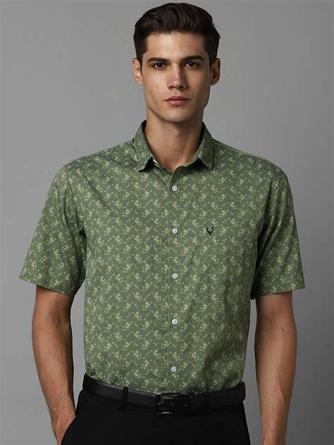 Buy Allen Solly Slim Fit Floral Printed Cotton Opaque Formal Shirt