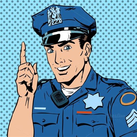 Police Officer Warns Draws Police Officer Drawings Cartoon Art