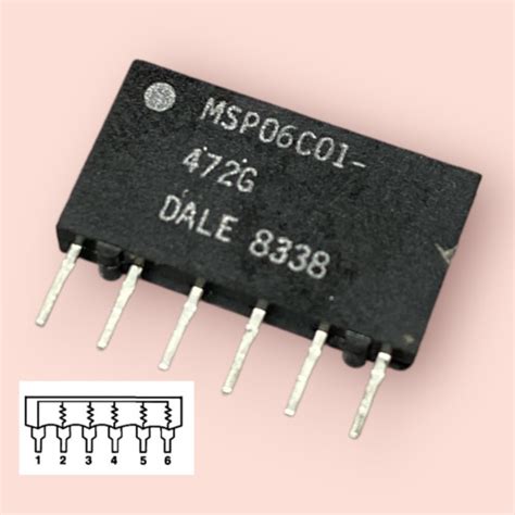 1 PCs DALE MSP06C01 472G 6 Pin 4 7K OHM Bussed RESISTOR NETWORK ARRAY