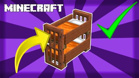 Minecraft How To Make Good Looking Easy Bunk Beds 1 14 Youtube