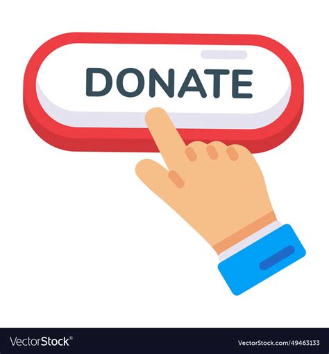 Donate button Royalty Free Vector Image - VectorStock