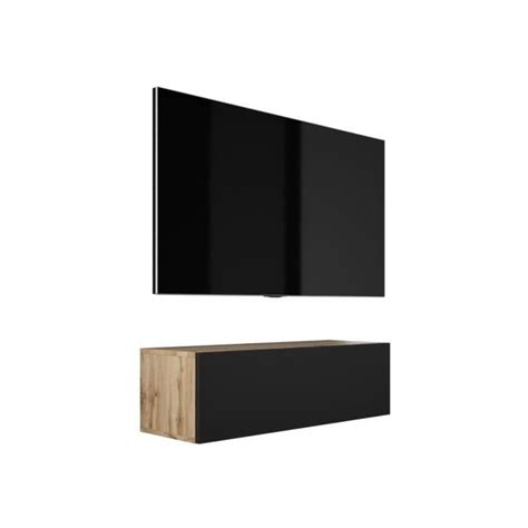 Meuble TV Suspendu D L 100 Cm H 34 Cm P 32 Cm Rangement TV