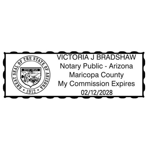 Arizona Notary Rectangular Stamp Simply Stamps