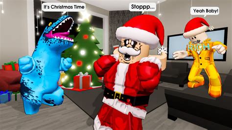 Roblox Brookhaven Rp Funny Moments Meet Santa Claus On Christmas