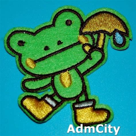 frog iron  patch embroidered applique animal cute badge retro baby