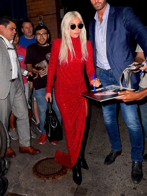 Lady Gaga In Red Dress 10 Gotceleb