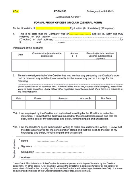 Proof Of Debt Form Ppb Advisory Fill And Sign Printable Template