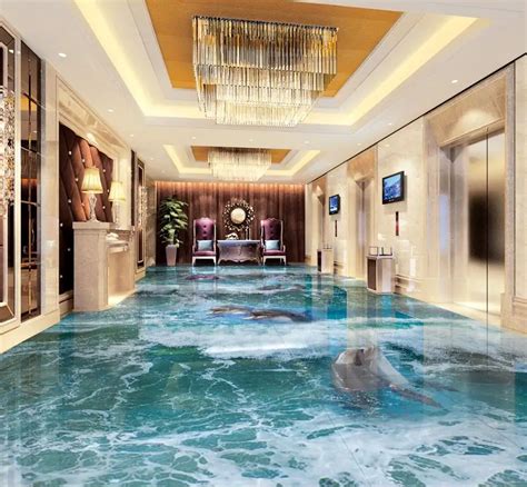 D Wall Murals D Floor Water Murals Customize Home Decor Self Adhesive