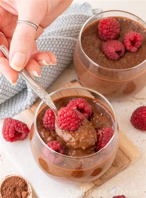 Healthy Chocolate Chia Seed Vegan Pudding Wellnessdove