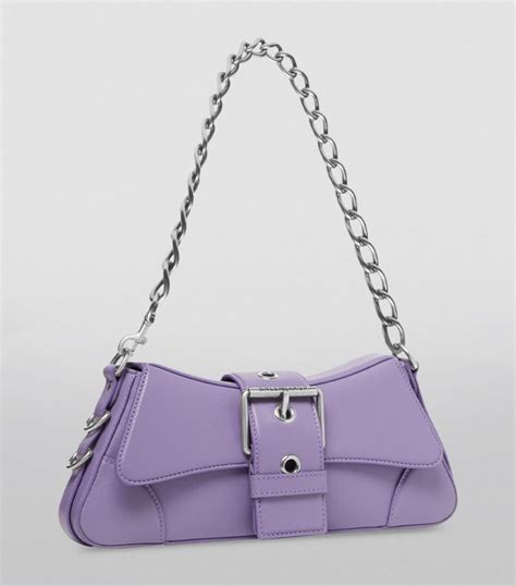 Balenciaga Purple Leather Buckle Shoulder Bag Harrods Uk In 2022