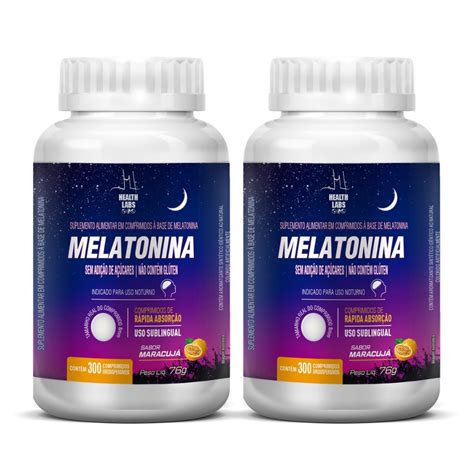 Melhor Marca De Melatonina No Brasil - 2un Melatonina 300 Comprimidos Maracujá - Health Labs | Shopee Brasil