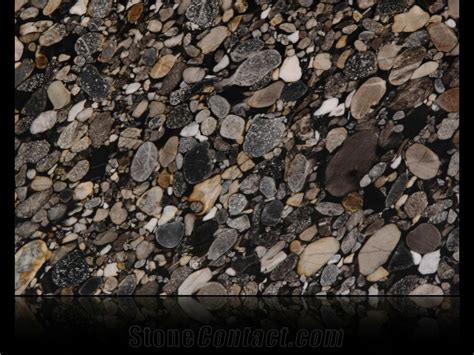 Black Mosaic Granite Slabs Tiles From Canada 205457