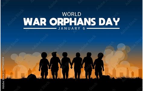 World War Orphans Day Theme Template Vector Illustration Suitable For