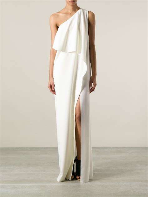 Amen Asymmetrical Gown In White Lyst