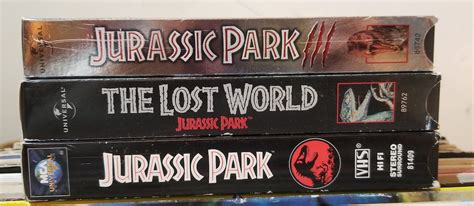 Vg Jurassic Park Vhs Trilogy Set Etsy