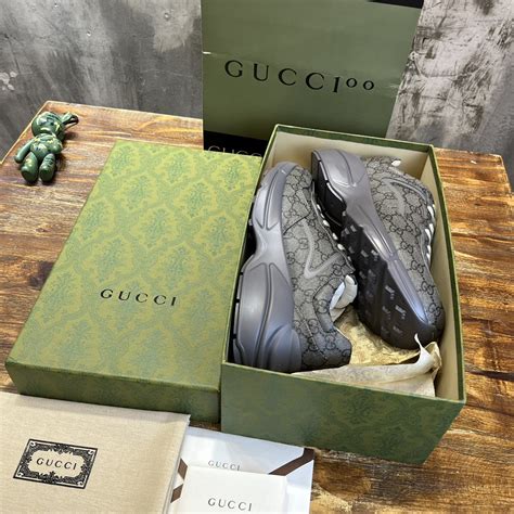 Gucci Gg Rhyton Sneaker Dark Blue For Men Vipfasbags