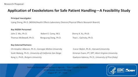 Pdf Application Of Exoskeletons For Safe Patient Handling A